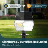Linkind napelemes mozgásérzékelős kültéri lámpa 60 LED meleg/hideg fehér 800lm IP67 4