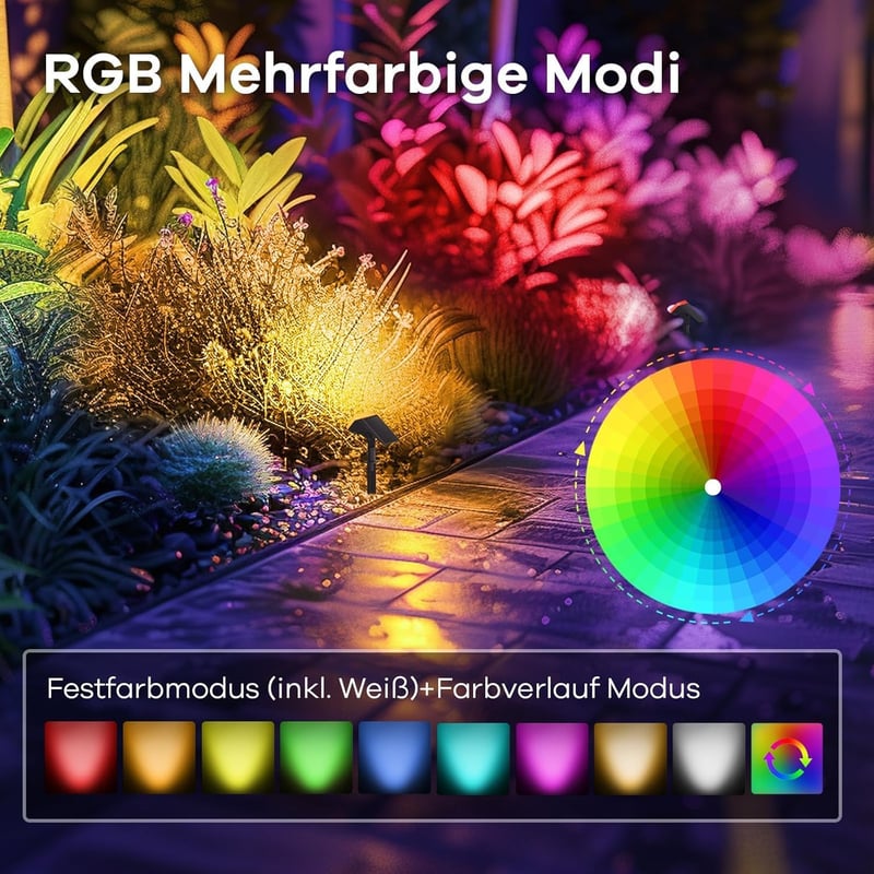 Linkind RGB napelemes kerti lámpa Halloween 10 módú 6 darabos szett
