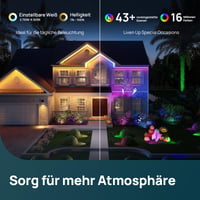 Solárne záhradné reflektory Linkind SL5C Smart RGB, 4 ks – Ovládanie cez aplikáciu, 16 miliónov farieb, vodoodolnosť IP65, vonkajšie osvetlenie chodníkov a príjazdových ciest 2