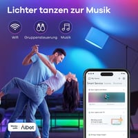 Linkind Smart RGBTW LED izzó E27 WiFi Alexa 4db szett, 1800-6500K színváltó okos lámpa 5