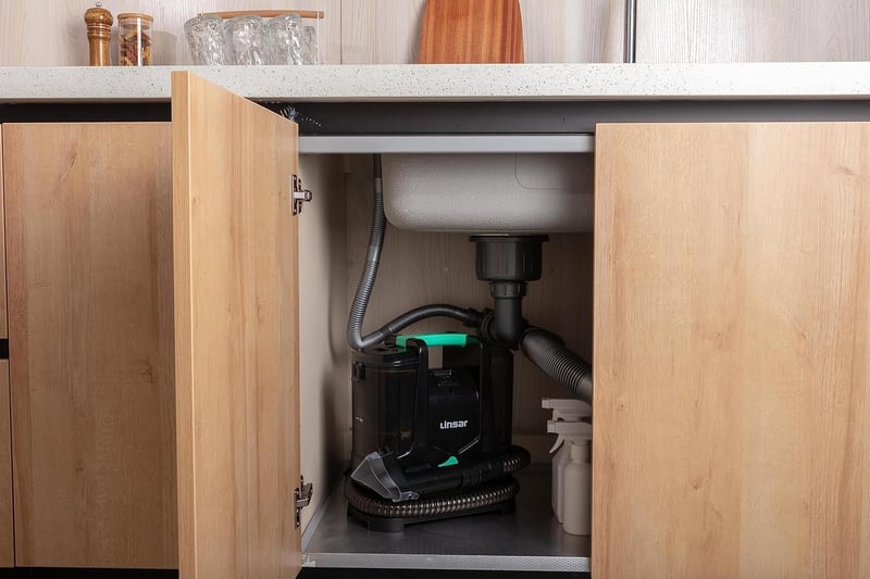 Linsar Kárpittisztító Gép Szívó Permetezős Kanapé Autó Lépcső Szőnyeg Tisztítás 400W