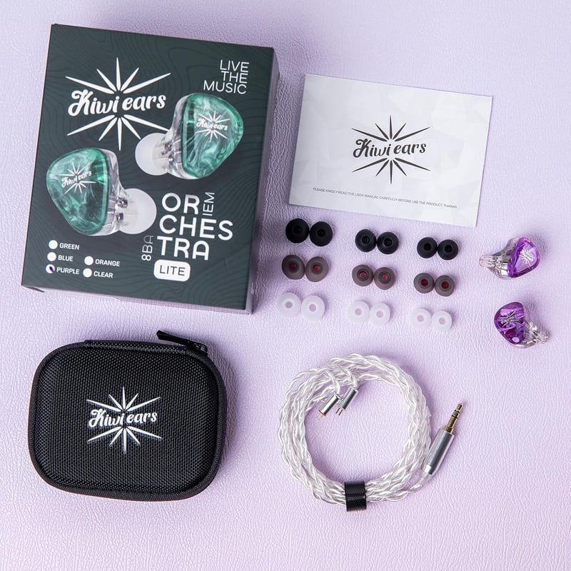 LINSOUL Kiwi Ears Orchestra Lite 8BA In-Ear Monitor IEM Lila Faceplate