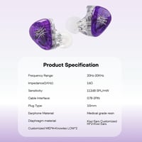 LINSOUL Kiwi Ears Orchestra Lite 8BA In-Ear Monitor IEM Lila Faceplate 4