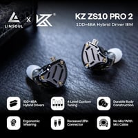 LINSOUL KZ ZS10 PRO 2 Hibrid Fülhallgató 1DD+4BA Hangszóróval, Hangolható Gamer IEM 3