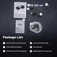LINSOUL KZ ZS10 PRO 2 Hibrid Fülhallgató 1DD+4BA Hangszóróval, Hangolható Gamer IEM 10