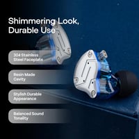 Linsoul KZ ZS10 Pro 5 meghajtós hibrid IEM fülhallgató, mikrofon nélkül - kék 5