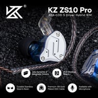 Linsoul KZ ZS10 Pro 5 meghajtós hibrid IEM fülhallgató, mikrofon nélkül - kék 4