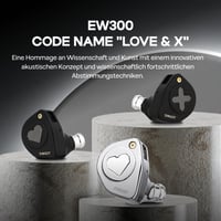 Slúchadlá LINSOUL SIMGOT EW300 HBB Edition s hybridným meničom 1DD+1Planar+1PZT, vymeniteľné dýzy, postriebrený OFC kábel, káblové IEM 4