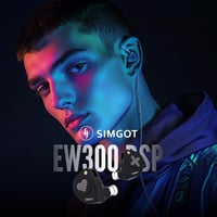 LINSOUL SIMGOT EW300 Hibrid Fülhallgató - 1DD+1Planar+1PZT Meghajtó, Cserélhető Fúvókák, Játékhoz Optimalizált, Mikrofonos, Ezüstözött OFC K 6