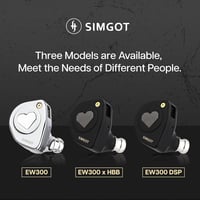 LINSOUL SIMGOT EW300 Hibrid Fülhallgató - 1DD+1Planar+1PZT Meghajtó, Cserélhető Fúvókák, Játékhoz Optimalizált, Mikrofonos, Ezüstözött OFC K 2