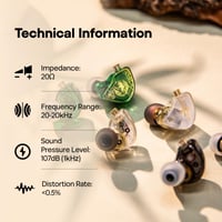 LINSOUL TANGZU Wan'er S.G HiFi slúchadlá, 10mm dynamický menič, PET membrána, zelené, s mikrofónom, odpojiteľný 2-pinový OFC kábel, pre audiofilov, DJ 8