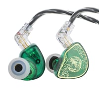LINSOUL TANGZU Wan'er S.G HiFi slúchadlá, 10mm dynamický menič, PET membrána, zelené, s mikrofónom, odpojiteľný 2-pinový OFC kábel, pre audiofilov, DJ 1