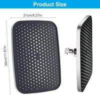 LINYIJOY 360° Forgó Esőzuhany Négyzet Rozsdamentes Acél Vízspórlós Zuhanyfej 2