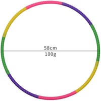 LINYIJOY 8 részes gyermek karika 58 cm műanyag levehető hulahopp, színes gimnasztika fitness és tánc sport játék 2