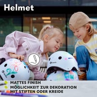 Detská cyklistická prilba Lionelo, nastaviteľný obvod hlavy 50–56 cm, s remienkom pod bradu, veľkosť S, pre dievčatá aj chlapcov 4