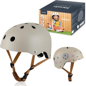LIONELO dječja biciklistička kaciga Helmet - bež - 50-56 cm (veličina S)