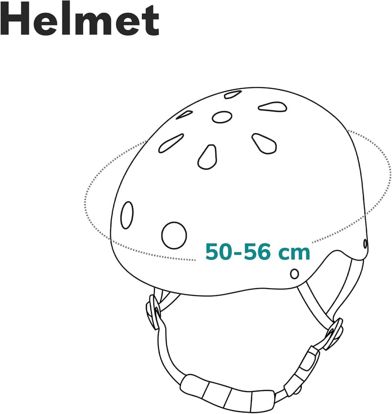 LIONELO Gyerek Sisak 50-56 cm Állítható Fejvédelem Lányoknak Fiúknak - beige
