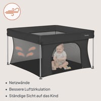 Lionelo Paco összecsukható bébi játszókorál 111x111 cm, hordozótáskával, oldalsó bejárattal, születéstől 4 éves korig, max. 15 kg 5