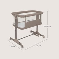 Lionelo Pari dječji krevetić i kolijevka 3 u 1 do 9 kg, 6 razina visine, nagibni madrac, ergonomski, prozračna mrežica, 4 kotača s kočnicama 10