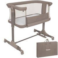 Lionelo Pari dječji krevetić i kolijevka 3 u 1 do 9 kg, 6 razina visine, nagibni madrac, ergonomski, prozračna mrežica, 4 kotača s kočnicama 1