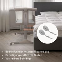 Lionelo Pari dječji krevetić i kolijevka 3 u 1 do 9 kg, 6 razina visine, nagibni madrac, ergonomski, prozračna mrežica, 4 kotača s kočnicama 3