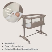 Lionelo Pari dječji krevetić i kolijevka 3 u 1 do 9 kg, 6 razina visine, nagibni madrac, ergonomski, prozračna mrežica, 4 kotača s kočnicama 6