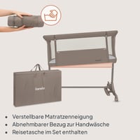 Lionelo Pari dječji krevetić i kolijevka 3 u 1 do 9 kg, 6 razina visine, nagibni madrac, ergonomski, prozračna mrežica, 4 kotača s kočnicama 8