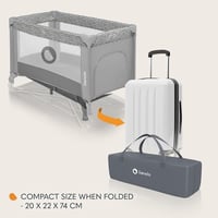 Lionelo STEFI 2in1 utazó járulék és babaágy 0-36 kg-ig oldalsó bejárattal 6
