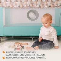 Pătuț pliant și țarc Lionelo Stefi de la naștere până la 15 kg, sistem de siguranță LockGuard, intrare laterală, blocare roți, pliabil, geantă de transport 7