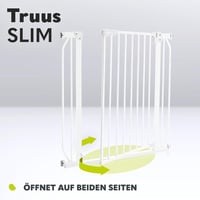 Lionelo Truus Slim biztonsági kapu 75-105 cm, automata zárás, dupla biztonság, nyitható mindkét oldalon - White 5
