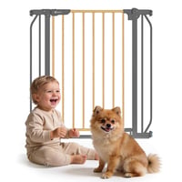 Lionelo Truus Slim biztonsági kapu nyomással rögzíthető 75-105 cm széles nyíláshoz, 77 cm magas, kétirányú nyitás, fúrás nélkül 1