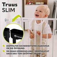 Lionelo Truus Slim Bezpečnostná zábrana na schodisko bez vŕtania 75-105 cm Black Onyx Detská zábrana na schody 6