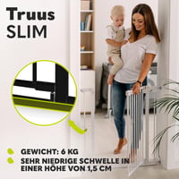 Lionelo Truus Slim Bezpečnostná zábrana na schodisko bez vŕtania 75-105 cm Black Onyx Detská zábrana na schody 4