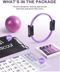 LIONSCOOL Pilates Ring szett 35cm Magic Circle dupla fogantyúval 7