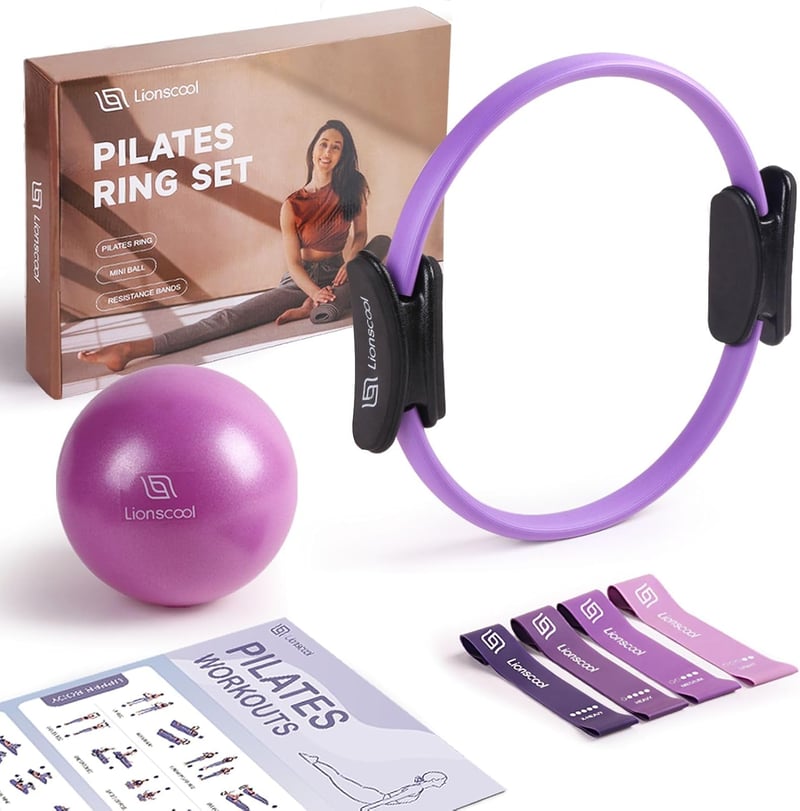 LIONSCOOL Pilates Ring szett 35cm Magic Circle dupla fogantyúval