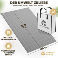 Lionsnooze 7kg Súlyozott Terápiás Takaró 135x200cm Bambusz Hypoallergén Üveggyöngy 4