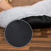 lionto Peliešok pre psov a mačky v tvare šišky, okrúhly plyšový pelech pre domáce zvieratá, Ø 120 cm, svetlosivý, s extra hrubou výplňou 4