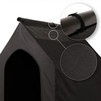 lionto Povišeni ležaj za pse s krovom za vanjsku upotrebu, do 80 kg, 130 x 85 x 113 cm, crni 4