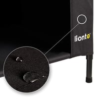 lionto Povišeni ležaj za pse s krovom za vanjsku upotrebu, do 80 kg, 130 x 85 x 113 cm, crni 6