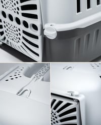 lionto Prepravka pre psov a mačky, max. 15 kg, 48x31,5x33 cm, sivá 5