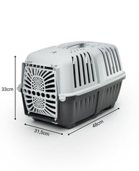lionto Prepravka pre psov a mačky, max. 15 kg, 48x31,5x33 cm, sivá 6