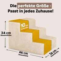 lionto Schodíky pre psov s plyšovým poťahom – 3 stupne – nosnosť 50 kg – béžové schodíky pre domáce zvieratá 6