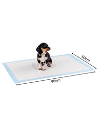lionto Pelene za pse, podlošci za dresuru 60x90 cm 50 komada, 6-slojni higijenski podlošci s ljepljivim trakama za pse, nepropusni, plavo/bijeli 5