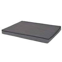 Ortopedický pelech pre psov lionto s pamäťovou penou, 80x55 cm, sivý, s povrchom z umelej kože s diamantovým prešívaním, vankúš pre psov 1