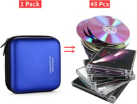 LIOVODE DVD Táska 48 Kapacitás EVA Anyag CD Tartó Tárolószer 2