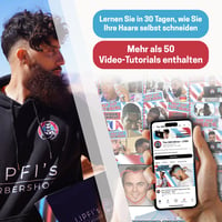 LIPFISBARBERSHOP.COM Oglindă 360 cu LED cu trei panouri pentru tuns și coafat pe cont propriu 6