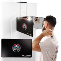 LIPFISBARBERSHOP.COM Oglindă 360 cu LED cu trei panouri pentru tuns și coafat pe cont propriu 2
