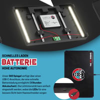 LIPFISBARBERSHOP.COM Oglindă 360 cu LED cu trei panouri pentru tuns și coafat pe cont propriu 5