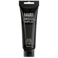Akrylová farba Liquitex Basics 8870038, slonovinová čierna, 118 ml, jednopigmentová, svetlostála, archívna kvalita, hodvábne lesklý povrch 1