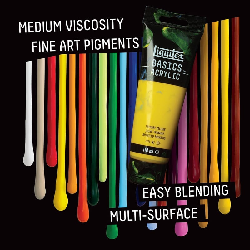 Liquitex Basics Akrillfesték Natural Umber 118ml Fényes Finish - Umbra Natural, acrylic paint